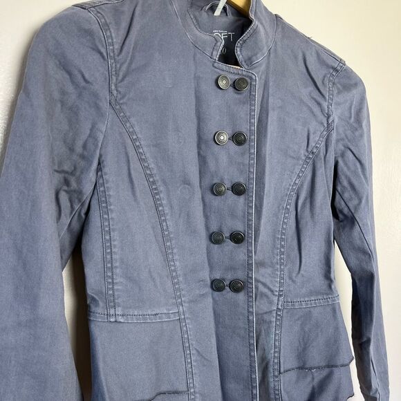 CLEARANCE! Gray LOFT Military Inspired Jacket Size 0 EUC - Picture 3 of 5